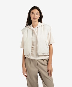 Dames omkeerbare bodywarmer beige