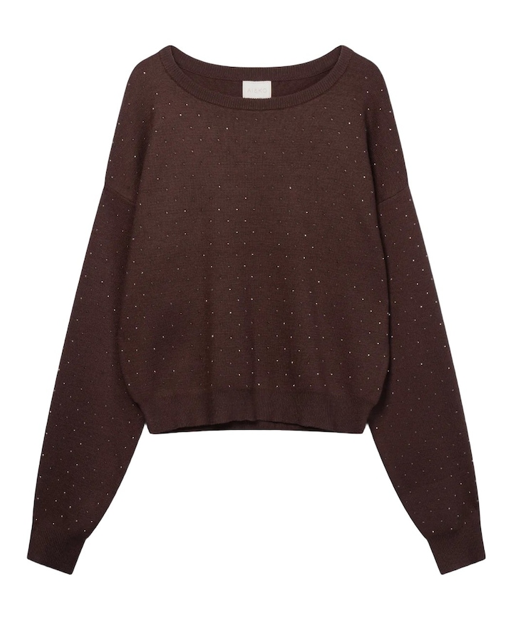 Meisjes sweater bruin