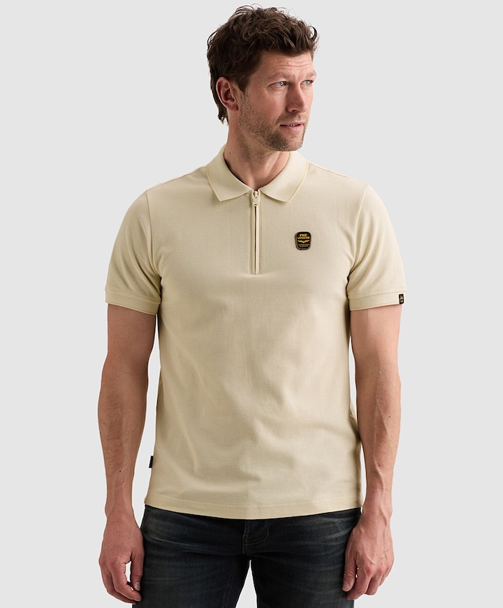 Heren polo ecru