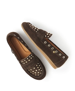 June Macy dames loafers bruin