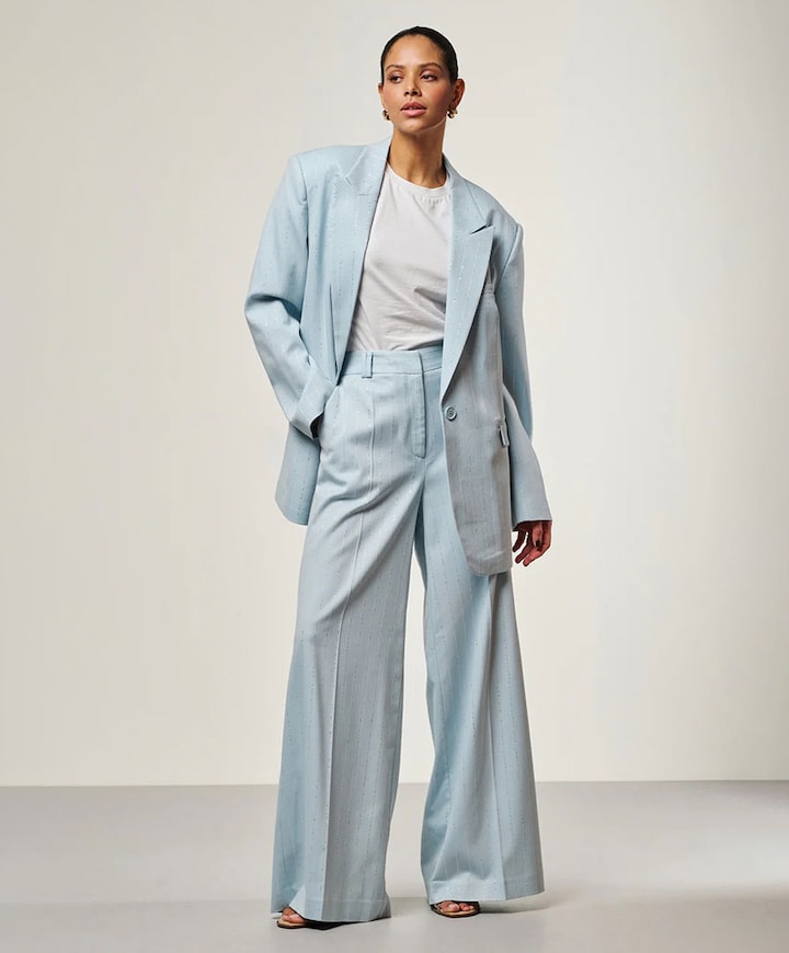 NORE SEQUINS VIS 532 dames broek blauw