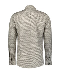 Heren overhemd lange mouw beige