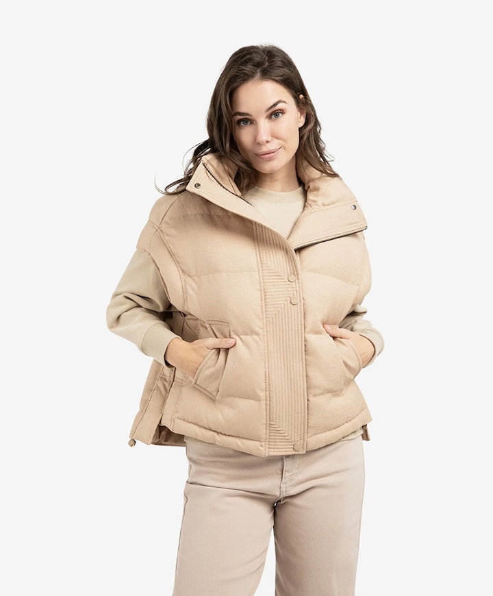Dames bodywarmer beige