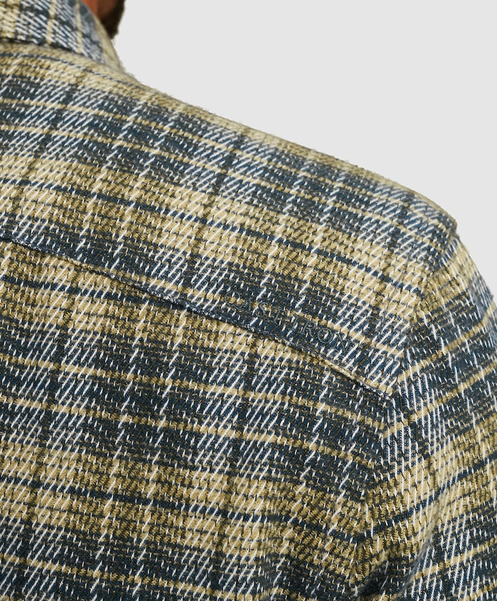 Heren overhemd lange mouw grijs