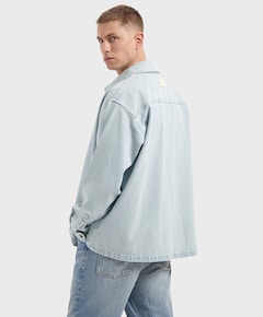 Heren overshirt blauw