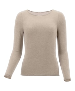Dames longsleeve beige