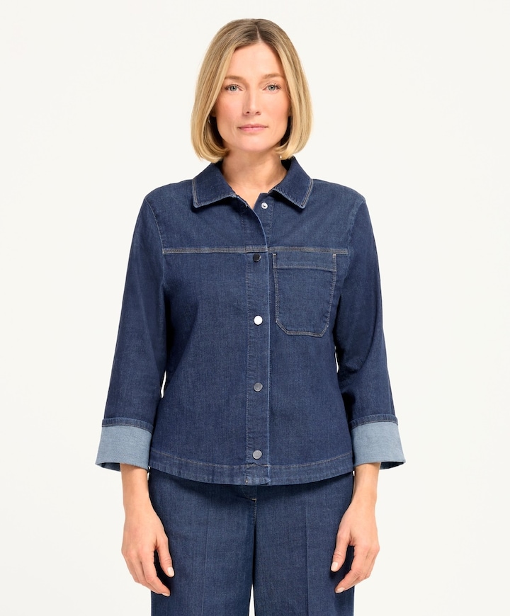 Dames blouse blauw