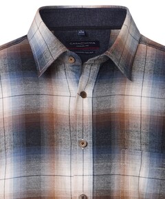 Heren overhemd lange mouw grijs