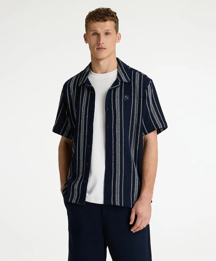 Heren overshirt blauw