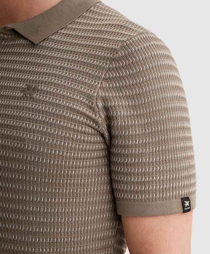 Heren polo beige