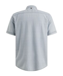 Heren overhemd korte mouw blauw