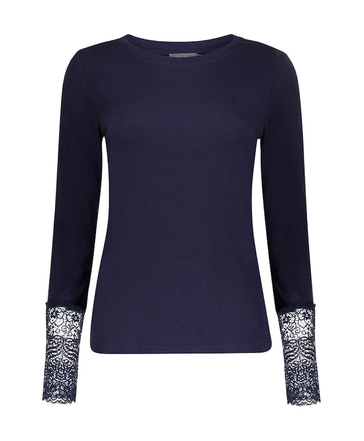 Dames longsleeve blauw