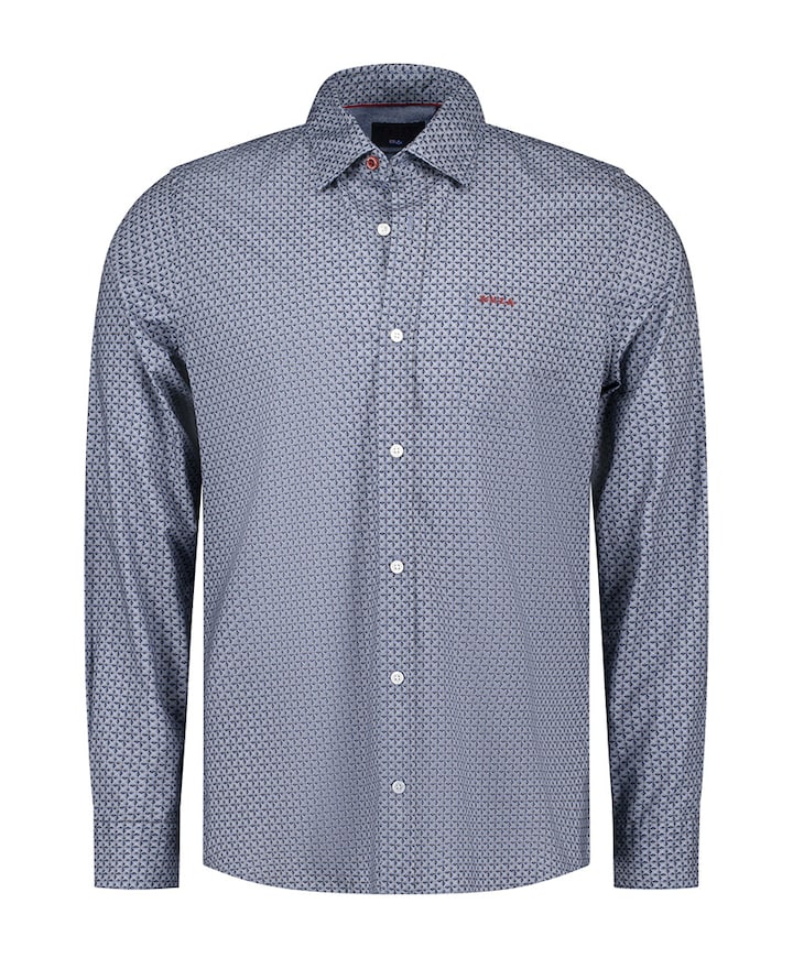 Overhemd lange mouw blauw