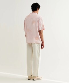 Heren overhemd korte mouw roze