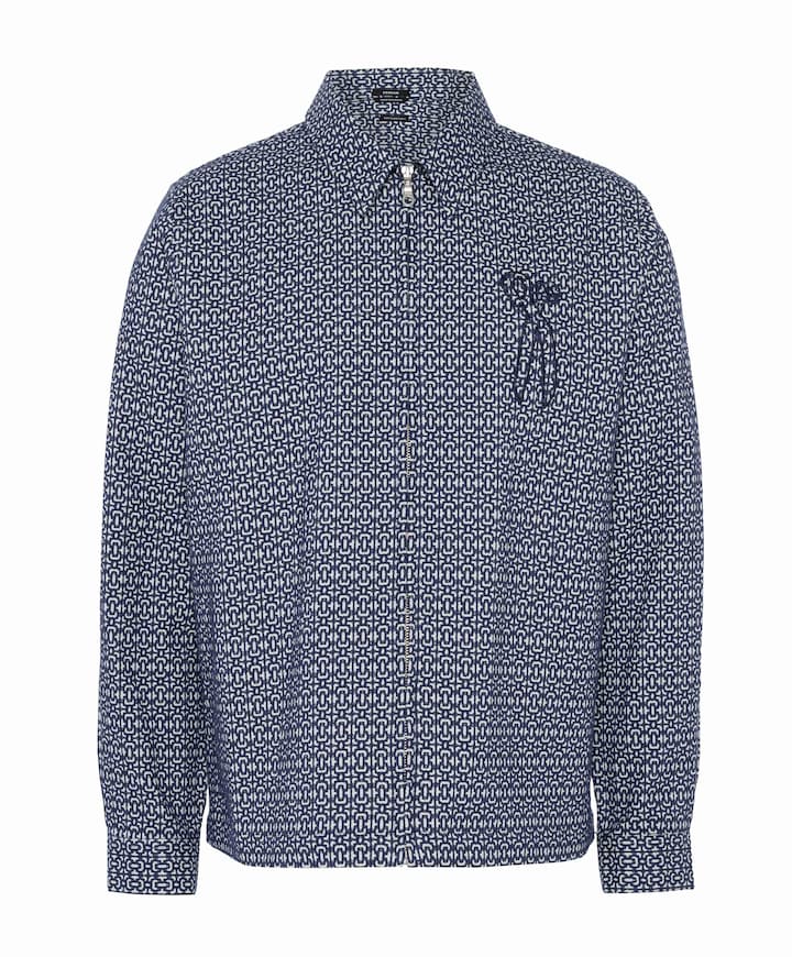 Heren overshirt blauw