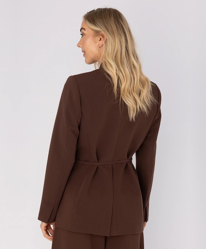 Dames blazer bruin