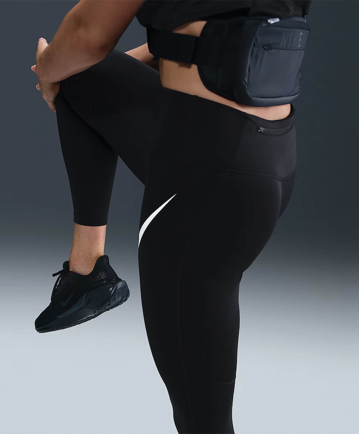 Nike Tempo Swoosh Run Women's High- dames tight zwart