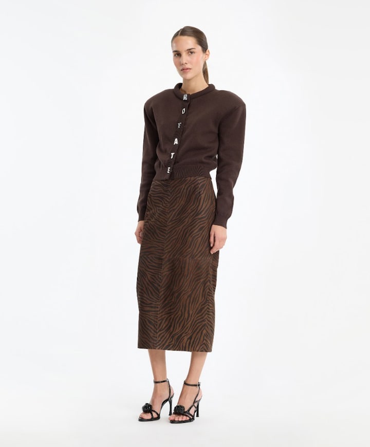 Dames vest bruin