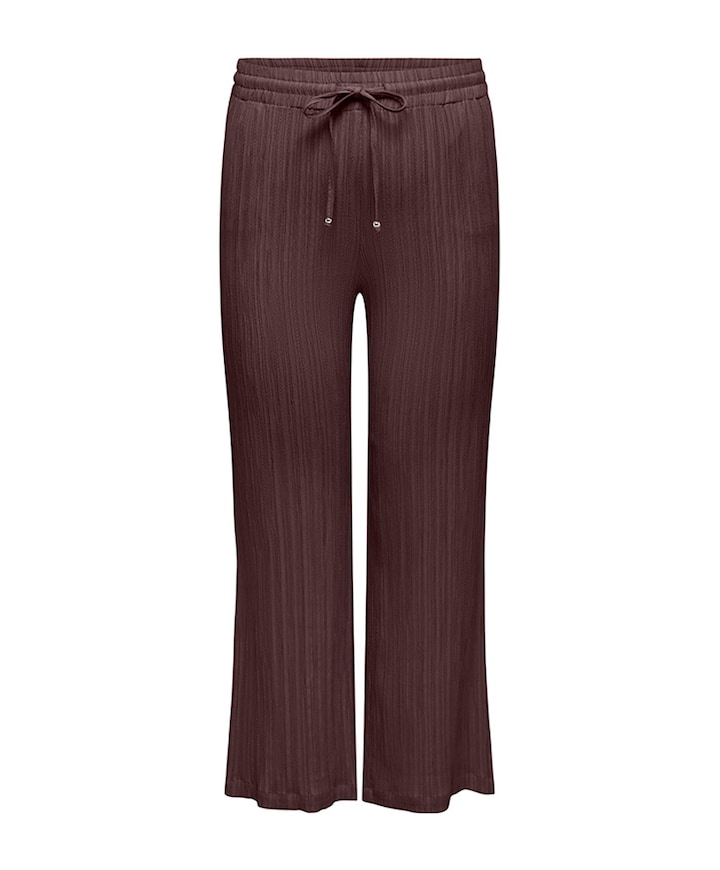 CARMUNICH MW WIDE CRINKLE PNT dames broek bruin