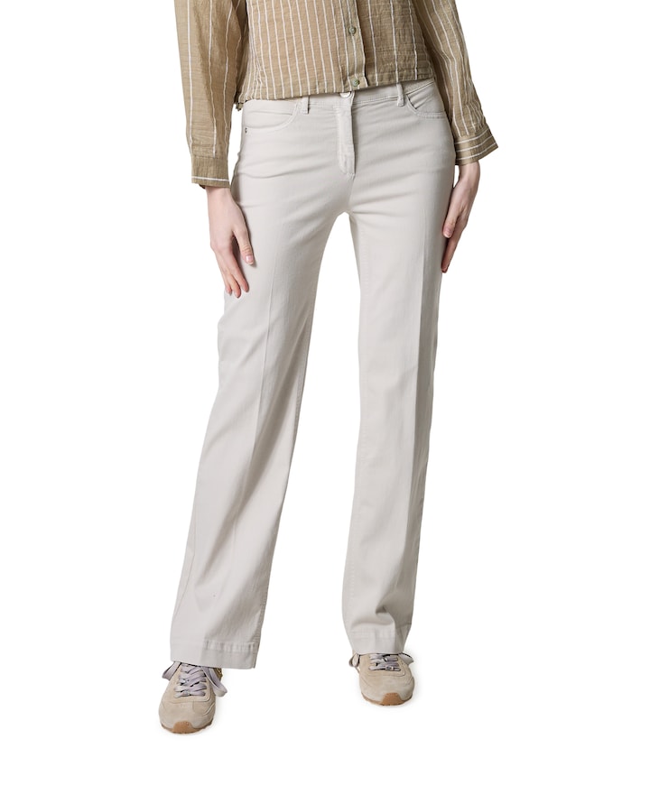 Jenny Wide Leg dames broek beige