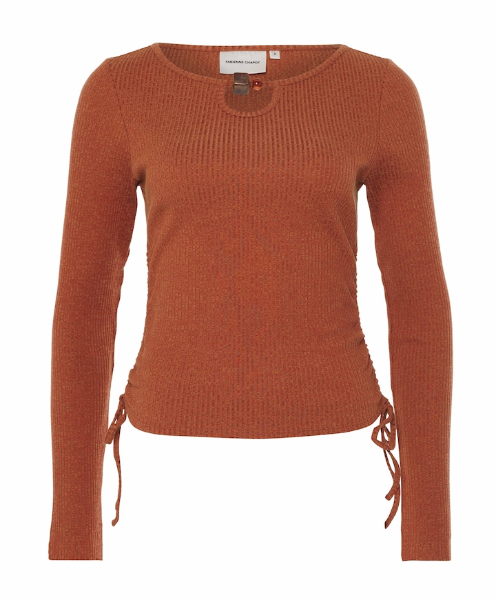 Dames longsleeve brique