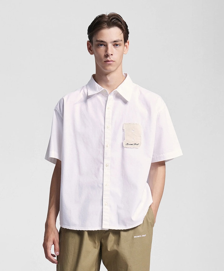 Heren overhemd korte mouw wit