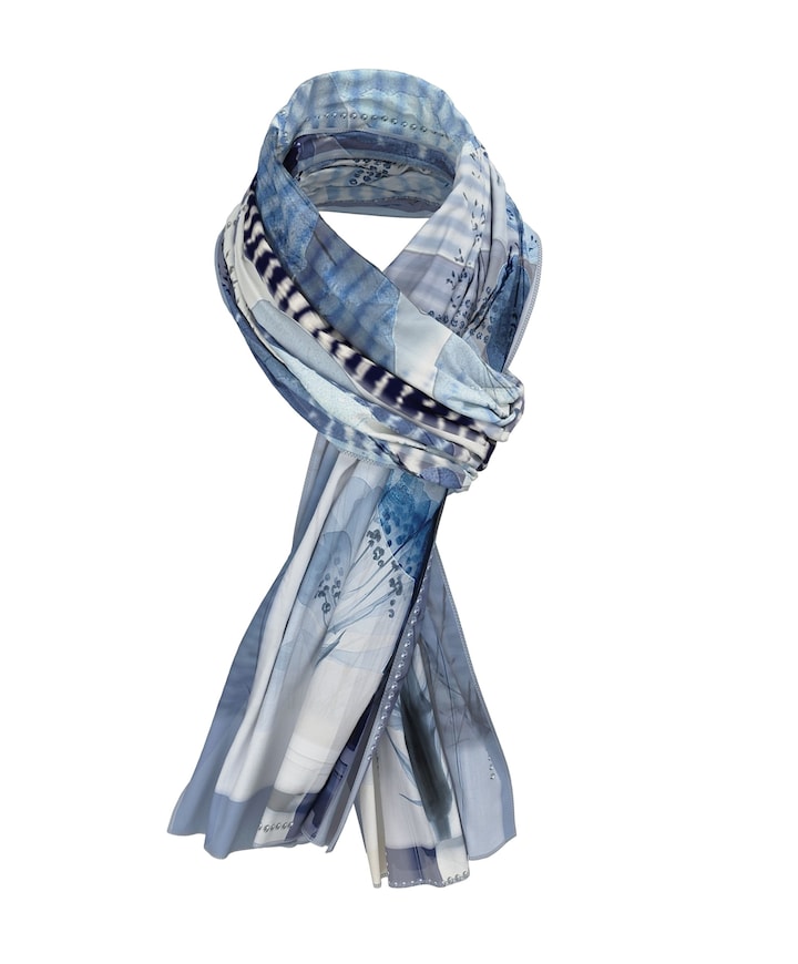 Dames sjaal blauw