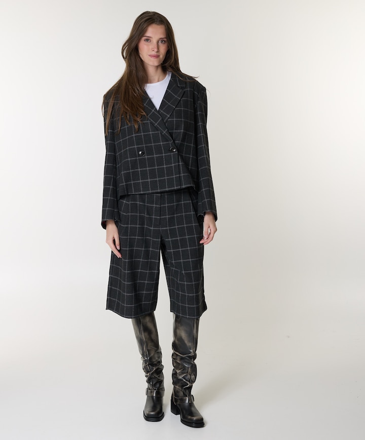 Kreme Wide Leg dames bermuda grijs