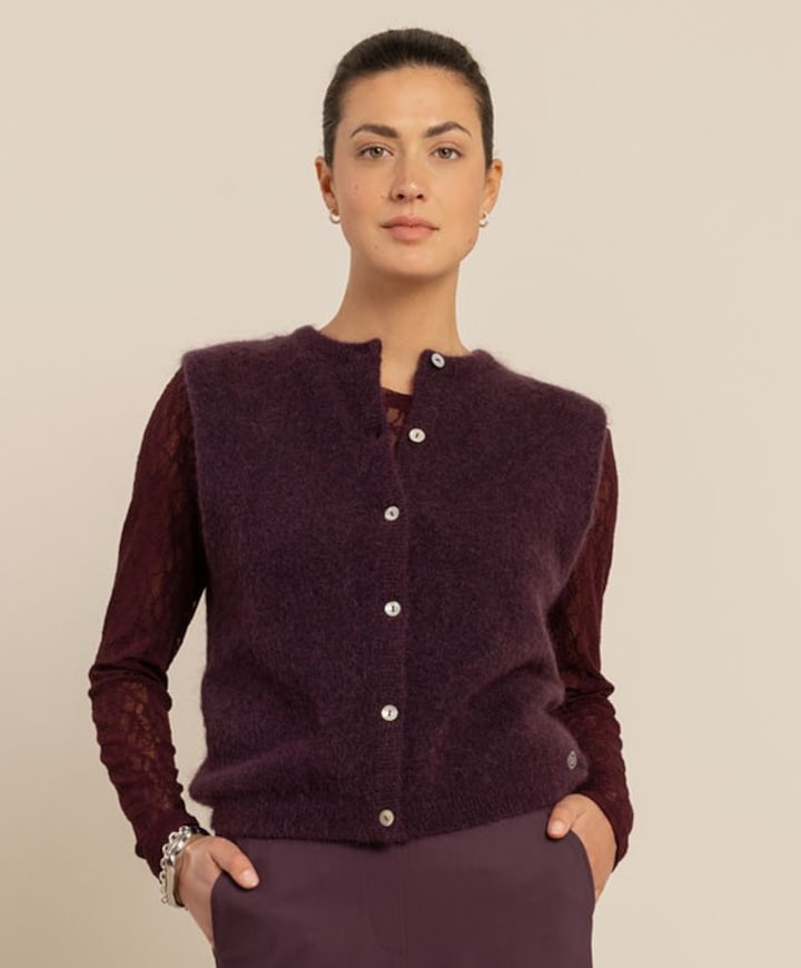 Dames longsleeve bordeaux