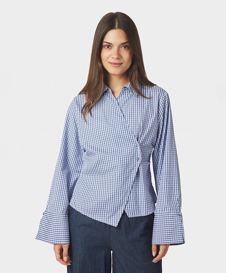 Dames blouse blauw
