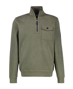 Heren trui met rits groen