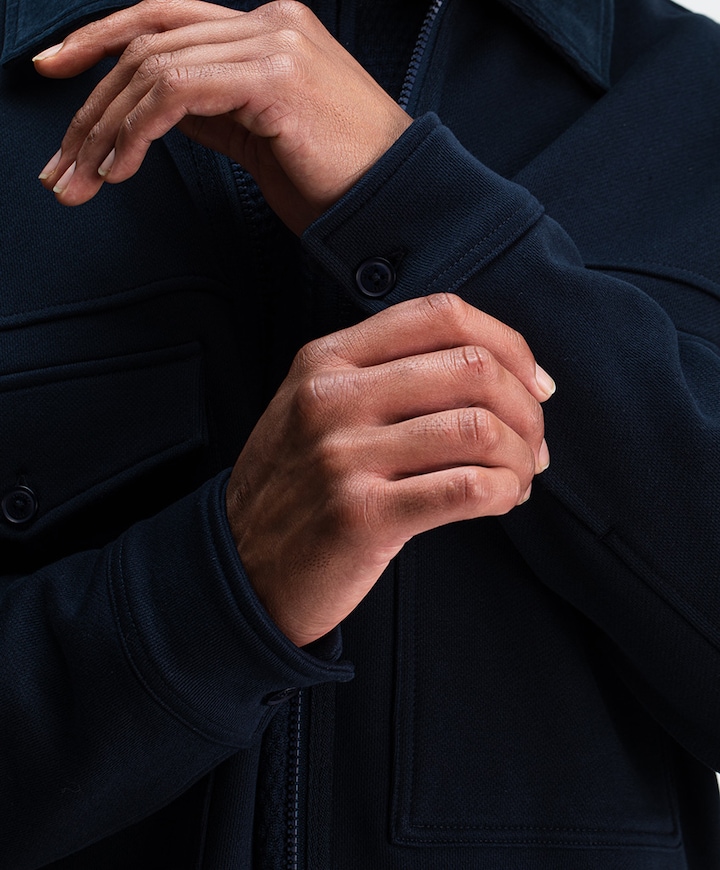 Heren overshirt blauw