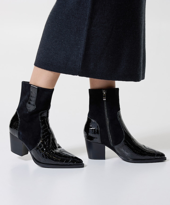 Sibylle dames enkellaarzen zwart