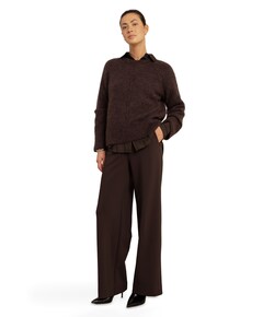 Luz twill dames broek bruin