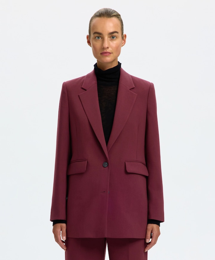 Dames blazer bordeaux