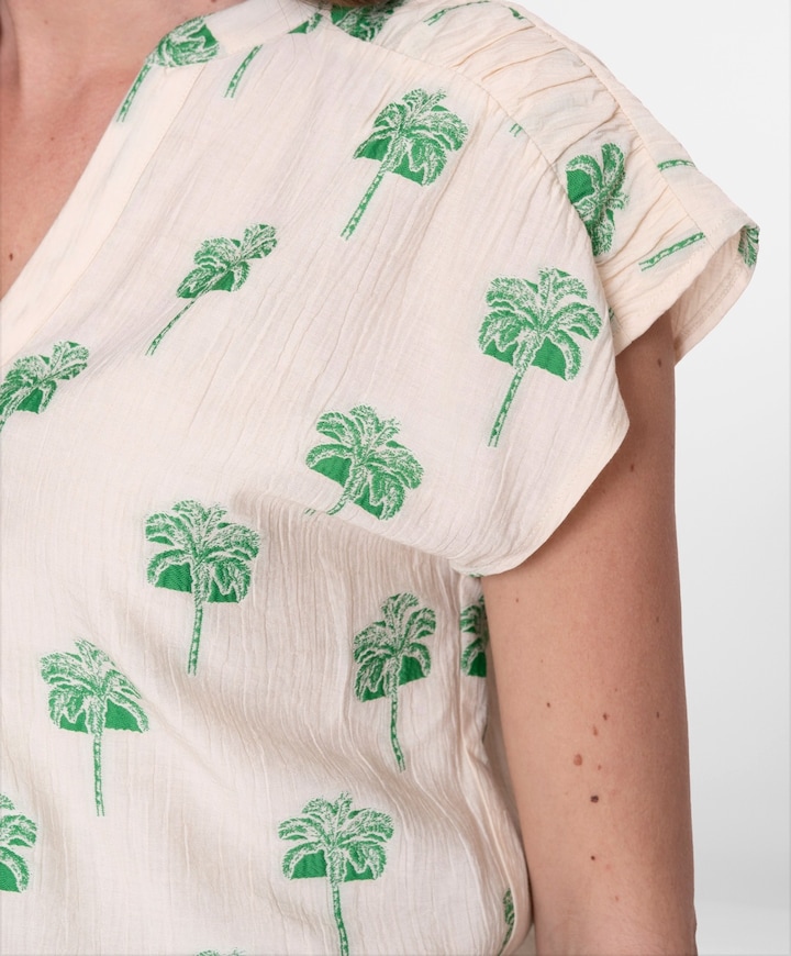 Dames top ecru