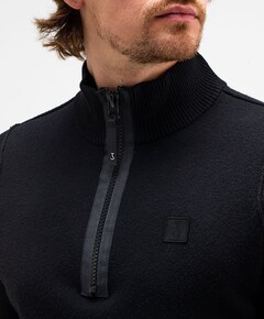 Trui met rits zwart