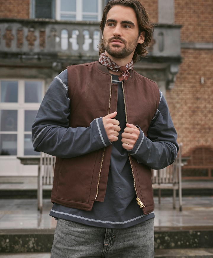 Heren bodywarmer bruin