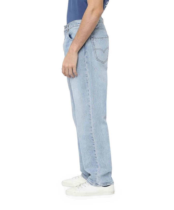 568 Loose straight heren jeans blauw