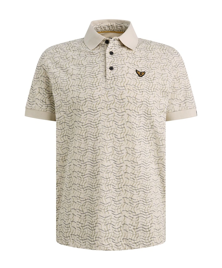 Heren polo ecru