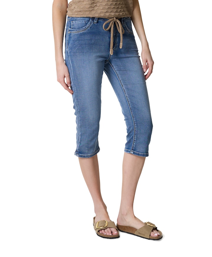 Capri dames jeans blauw