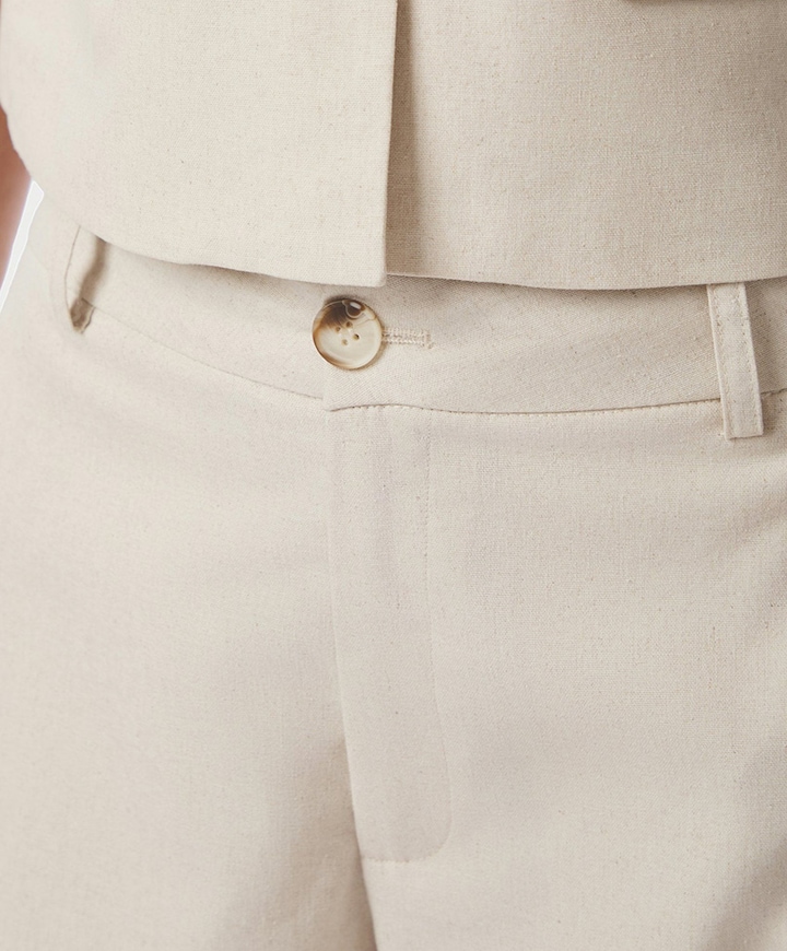 Essiall Linen dames broek ecru