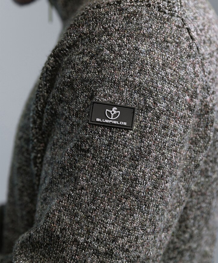 Heren trui met rits grijs