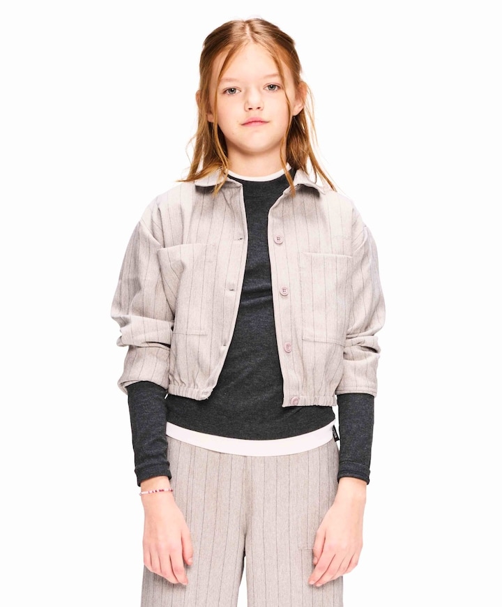 Meisjes vest grijs