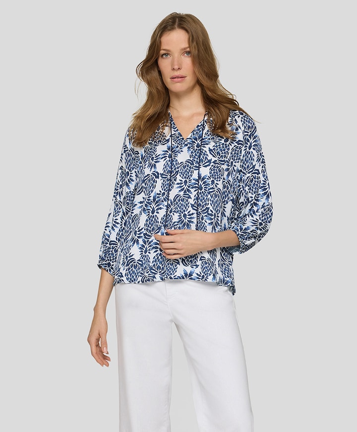 Dames blouse blauw