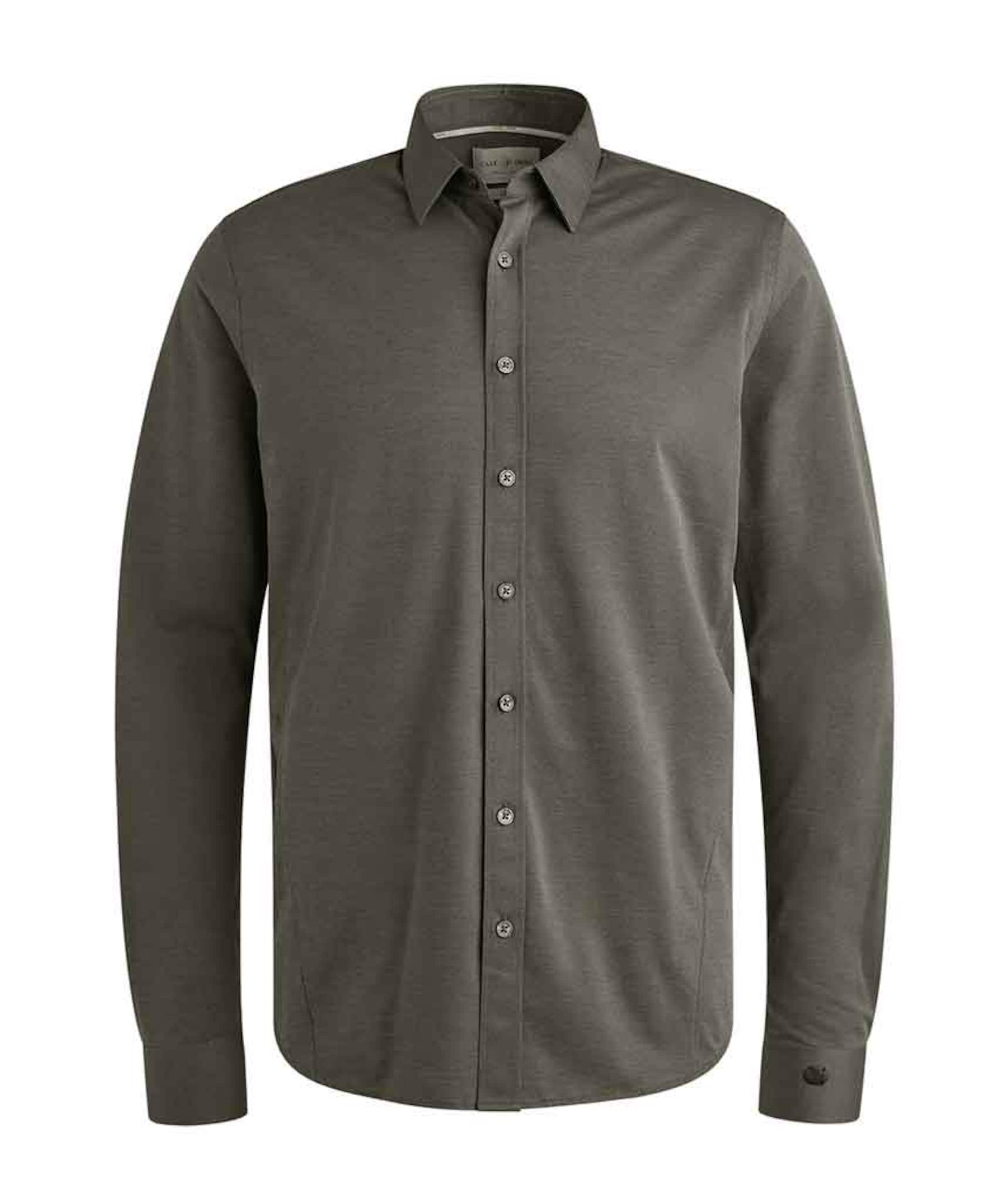 Heren overhemd lange mouw groen