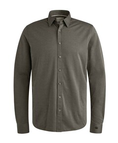 Heren overhemd lange mouw groen