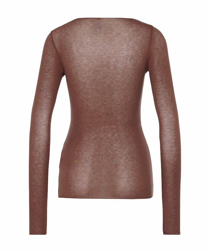 Dames longsleeve bruin