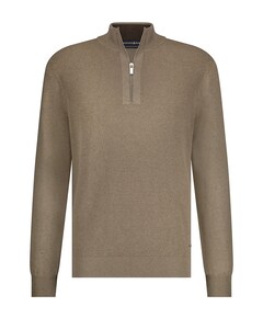 Heren trui met rits beige