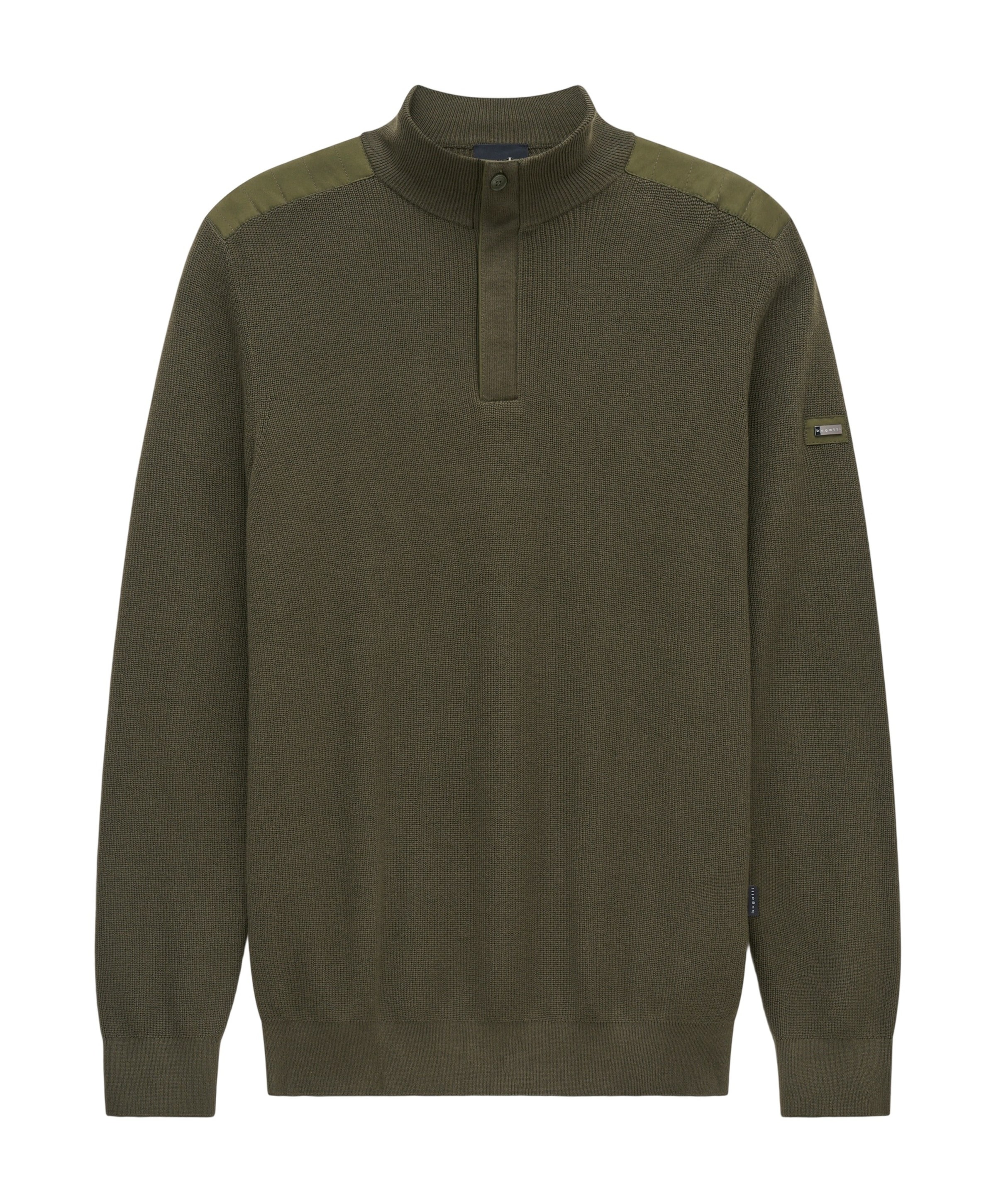 Heren trui met rits groen